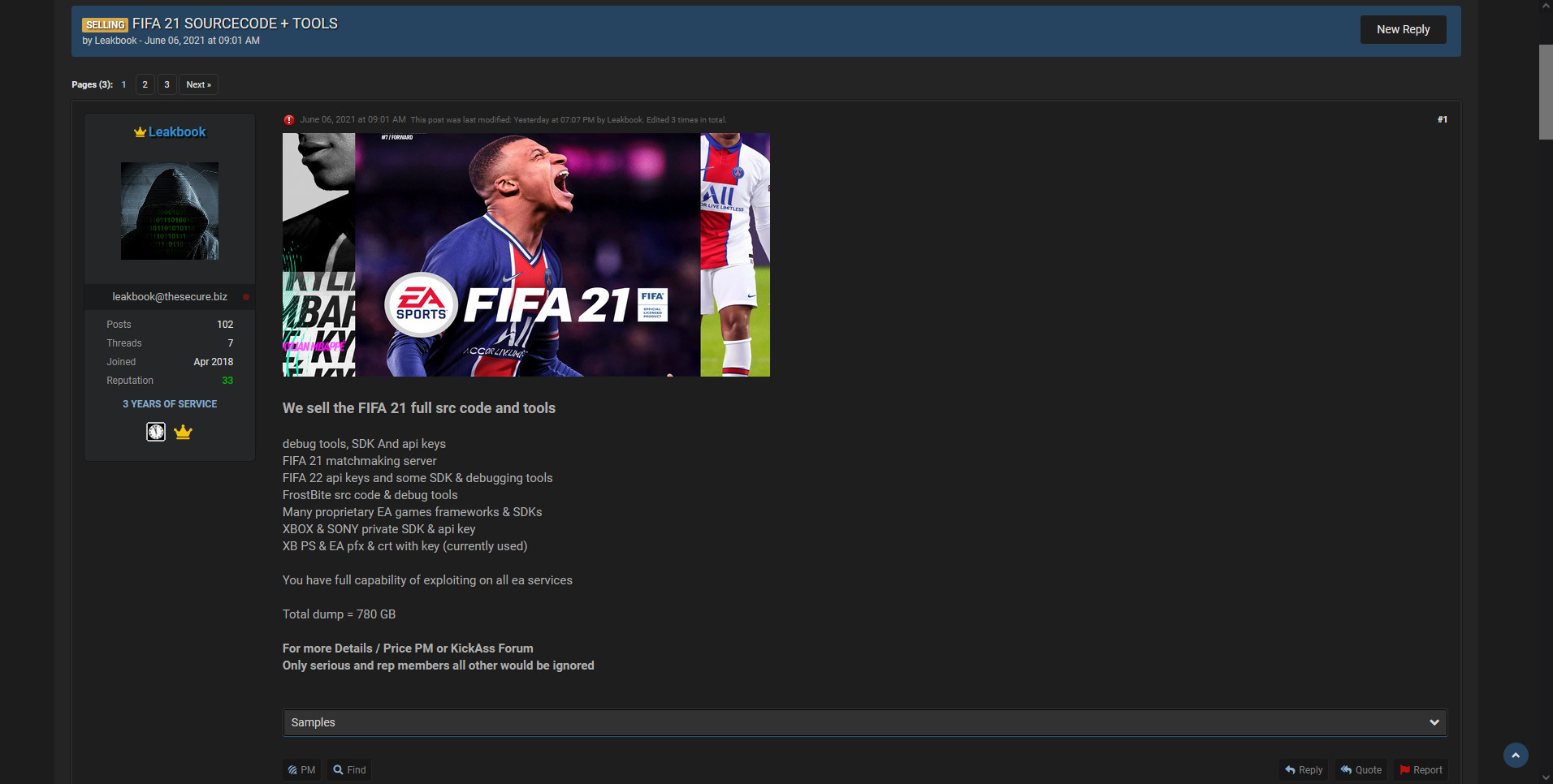 The Stolen Source Code For FIFA 21 Was Just Published Online